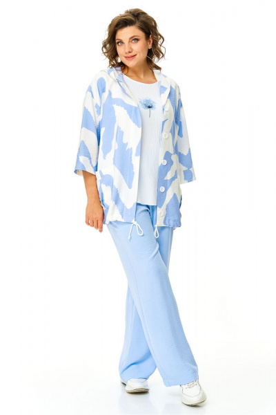 Брюки, бомбер, топ VI ORO VR-1191 облака - фото 6