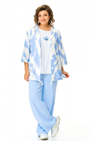 Брюки, бомбер, топ VI ORO VR-1191 облака - фото 1