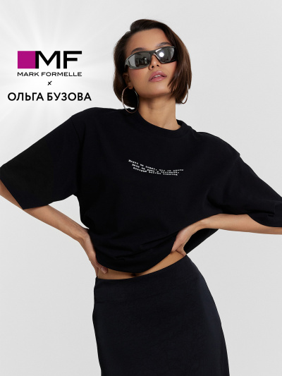 Футболка Mark Formelle 112961/24-33235ПП-0 черный_печать_Печать - фото 63