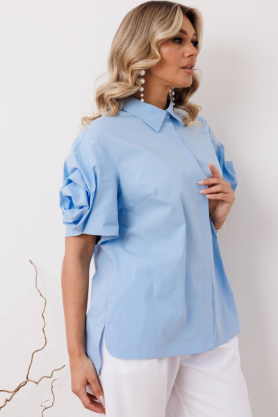 Блуза Мода Юрс 2916bl голубой - фото 2