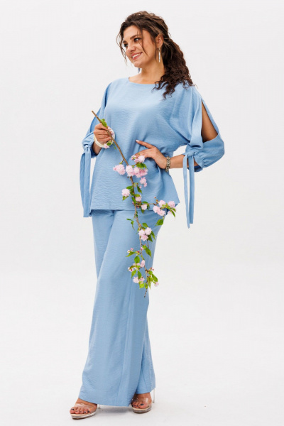 Блуза, брюки Anelli 1536 небо - фото 3