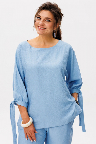 Блуза, брюки Anelli 1536 небо - фото 5