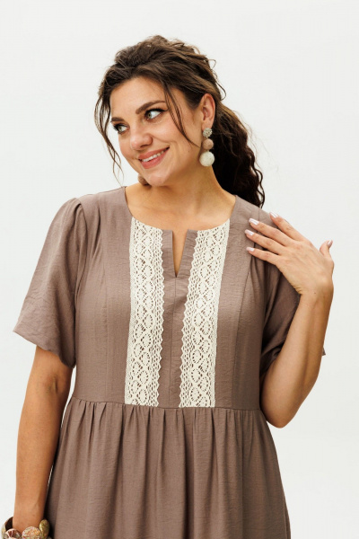 Платье Anelli 1604 мокко - фото 6