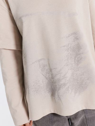 Джемпер Mark Formelle 122988/24-29640П-0 белый_песок_печать_1_сл_на_пол_1сл_на_спинке_1сл_те - фото 13