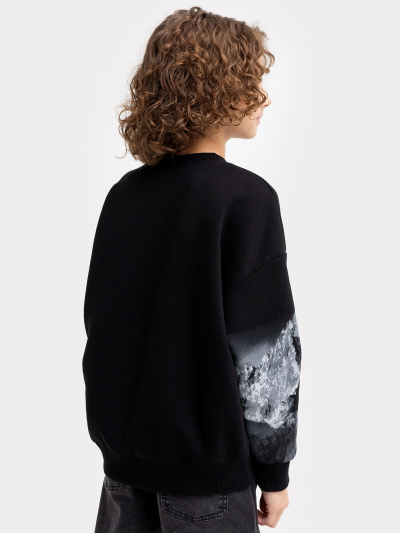 Джемпер Mark Formelle 123437/22/23865П-7П черный_печать_4_сл_на_пол_4сл_на_ЛВ_ПР_рук - фото 9