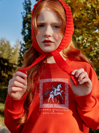 Свитшот Mark Formelle 127897/1/24-30077П-7 алый_закат_печать_3_сл_на_пол - фото 11