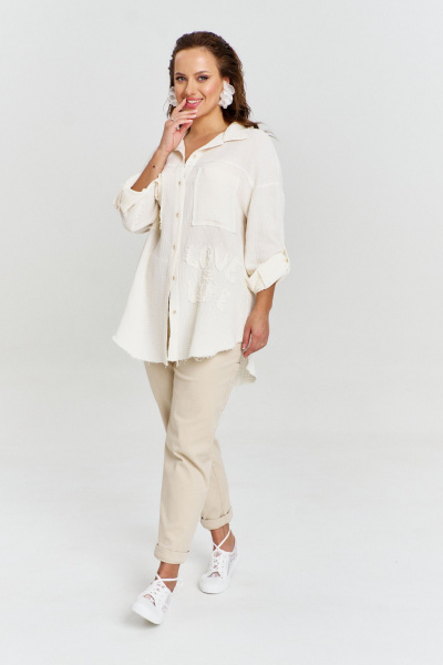 Блуза AVE RARA 2182/3 cливочный - фото 3