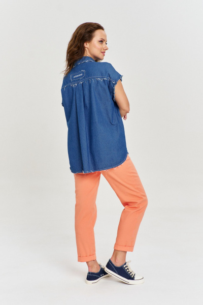 Блуза AVE RARA 2228 темно-синий_деним - фото 3