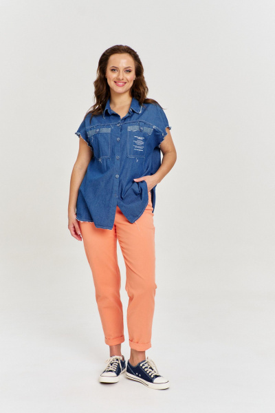 Блуза AVE RARA 2228 темно-синий_деним - фото 2