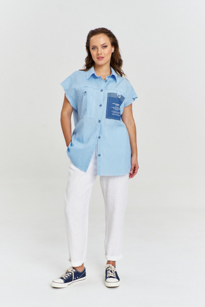 Рубашка AVE RARA 2239/1 голубой - фото 3