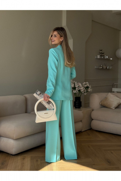 Брюки, жакет, жилет Dilana VIP 1993 мята_тиффани - фото 8