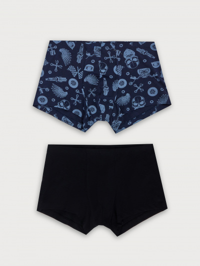 Трусы Mark Formelle 411216-2/25-5149П-5 мотодетали_на_глубоком_синем_черный - фото 15