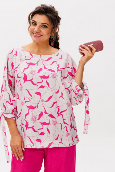 Блуза, брюки Anelli 1536 маджента - фото 7