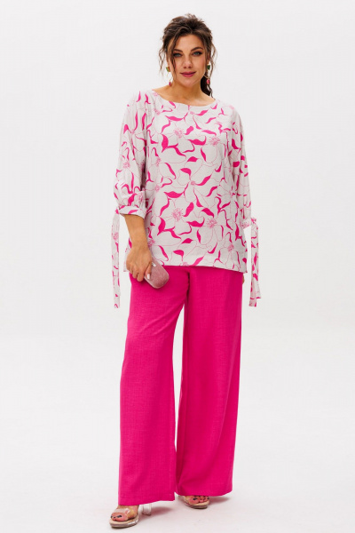 Блуза, брюки Anelli 1536 маджента - фото 6