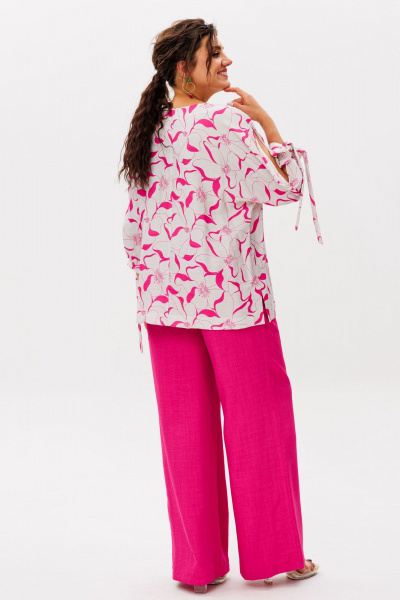 Блуза, брюки Anelli 1536 маджента - фото 4