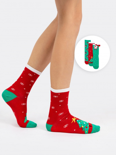 Носки Mark Formelle 441A-1820/B4-223-441A-1 св.зеленка_т.красный_рис.1820 - фото 71