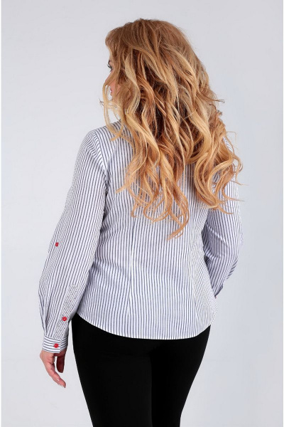 Блуза Таир-Гранд 62301 полоска_красная_точка - фото 4
