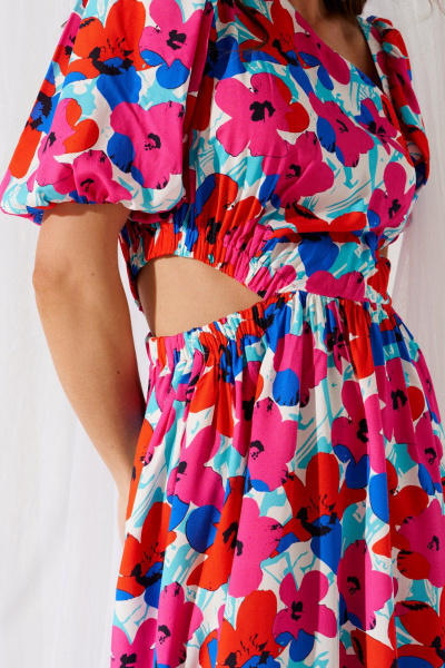 Платье ELLETTO LIFE 1097 мультиколор - фото 4