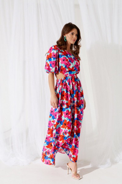 Платье ELLETTO LIFE 1097 мультиколор - фото 2