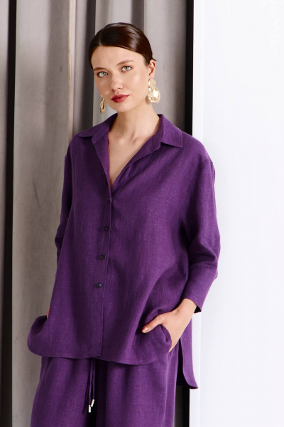 Рубашка SHLOMO 1-8-1192 индиго - фото 1