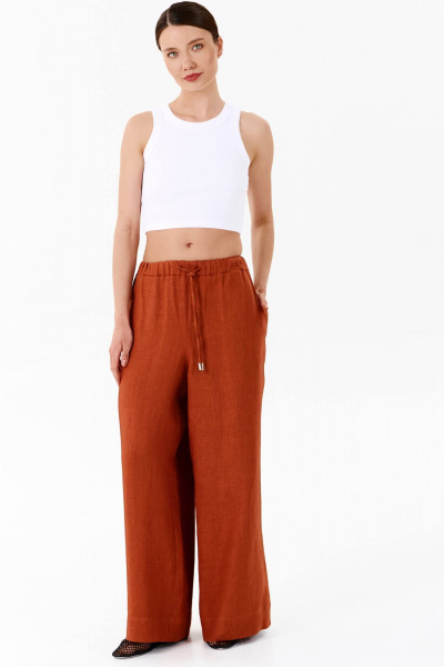Брюки SHLOMO 2-8-1642 медно-коричневый - фото 1