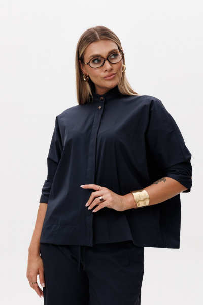 Блуза, брюки Ma Vie М-580с синий - фото 21