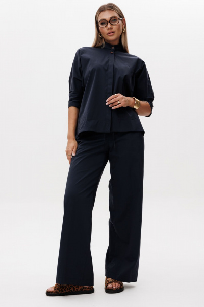 Блуза, брюки Ma Vie М-580с синий - фото 20
