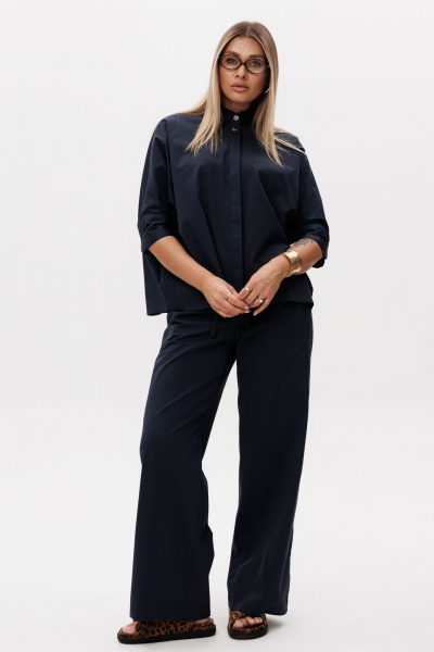 Блуза, брюки Ma Vie М-580с синий - фото 17