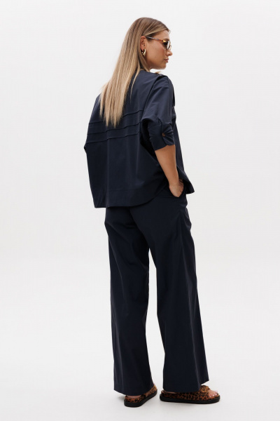 Блуза, брюки Ma Vie М-580с синий - фото 8