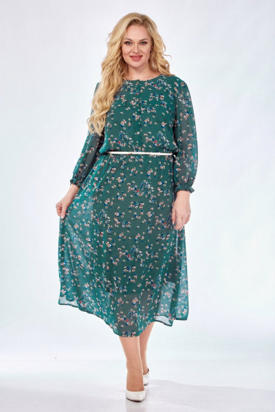 Платье СиБон 0330 зеленый - фото 2