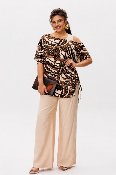Блуза, брюки Anelli 1537 латте_с_фундуком - фото 10
