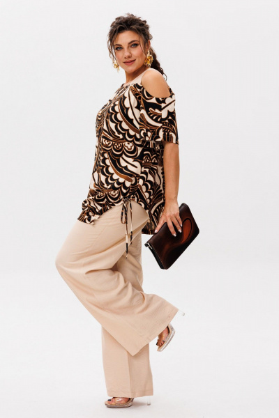 Блуза, брюки Anelli 1537 латте_с_фундуком - фото 6