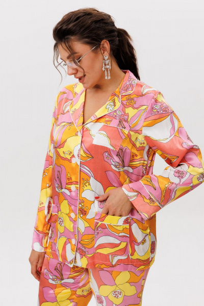 Блуза, брюки Anelli 1619 тропикана - фото 8