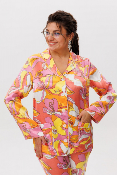 Блуза, брюки Anelli 1619 тропикана - фото 7