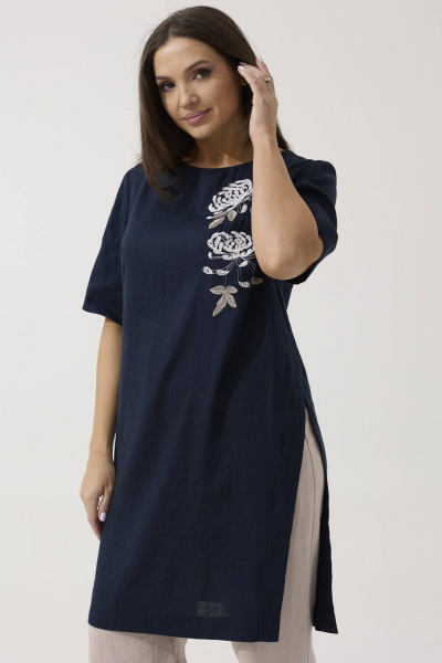 Туника Ma Сherie 1167 темно-синий - фото 4