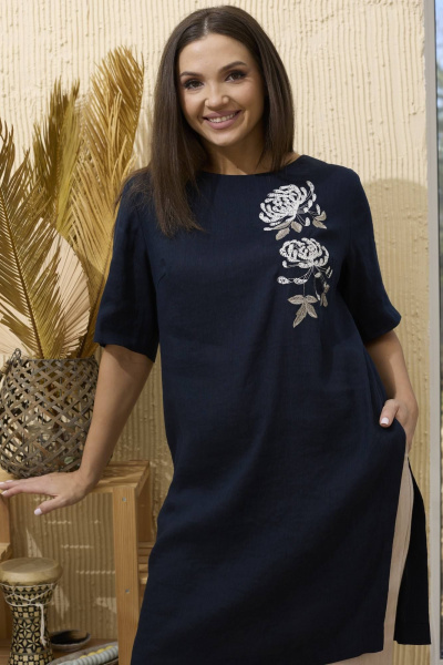 Туника Ma Сherie 1167 темно-синий - фото 3