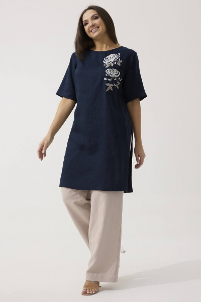 Туника Ma Сherie 1167 темно-синий - фото 2
