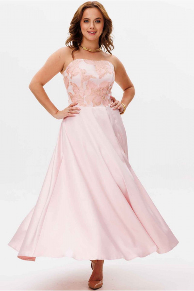 Платье Mislana 1211 розовый - фото 7