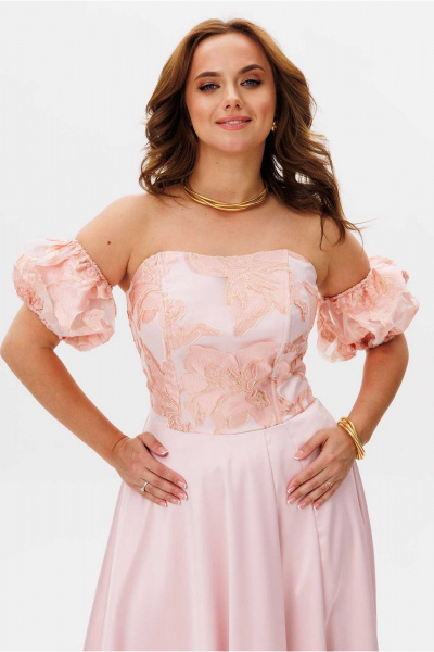 Платье Mislana 1211 розовый - фото 3