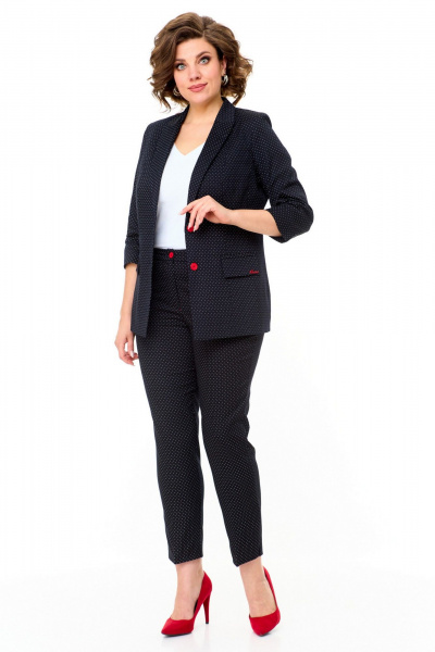 Брюки, жакет БелЭльСтиль 412-3_03_22+586-2_87_22 точки - фото 2