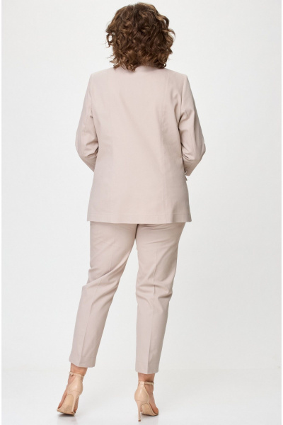 Брюки, жакет БелЭльСтиль 412-3_14_22+586-2_87_22 бежевый_джинс - фото 7