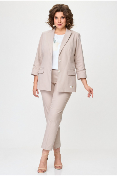 Брюки БелЭльСтиль 586-2_87_22 бежевый джинс - фото 1