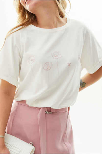 Блуза Mislana 891/1 бл_молочный - фото 5