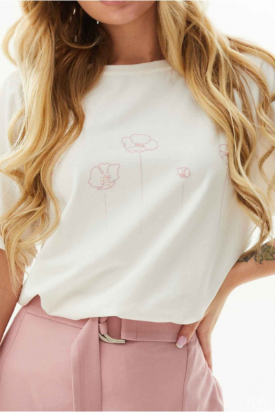 Блуза Mislana 891/1 бл_молочный - фото 2