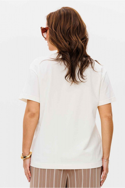 Блуза Mislana 885 бл_молочный - фото 3