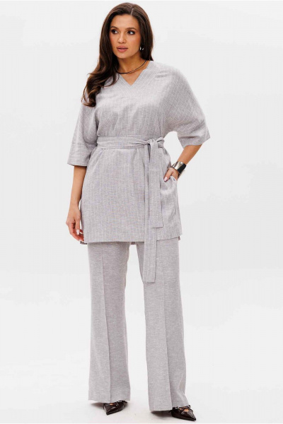 Блуза, брюки Mislana 11101 серый_закрытые_плечи - фото 1