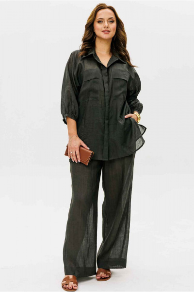 Блуза, брюки Mislana 11093 темно-зеленый - фото 1