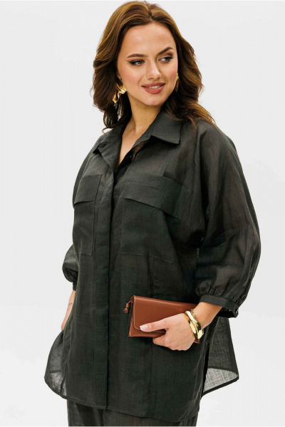 Блуза, брюки Mislana 11093 темно-зеленый - фото 4