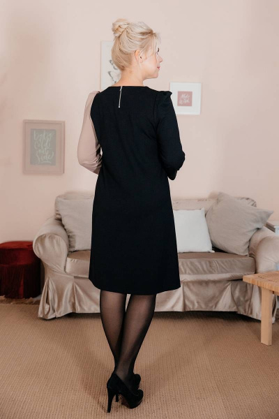 Платье ASV 2345 черно-бежевый - фото 5