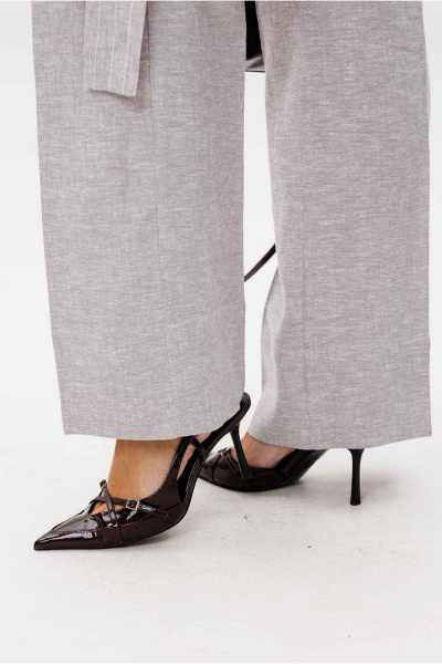 Блуза, брюки Mislana 11086 серый_открытые_плечи - фото 5